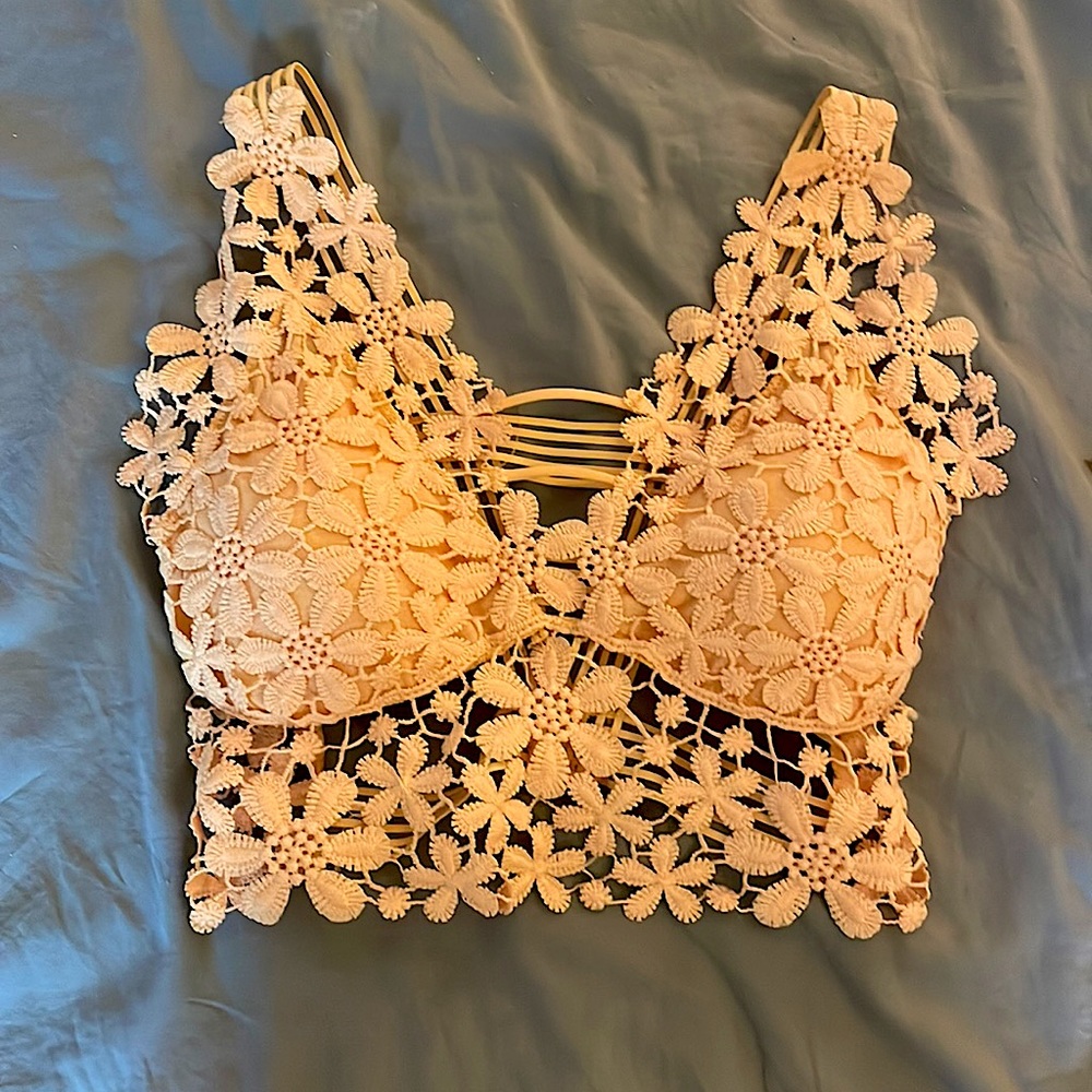 Woman’s Yellow Floral Brallete, size XS